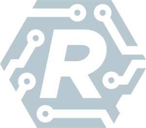 Redetech logo icon. Lichtblauw met transparante achtergrond